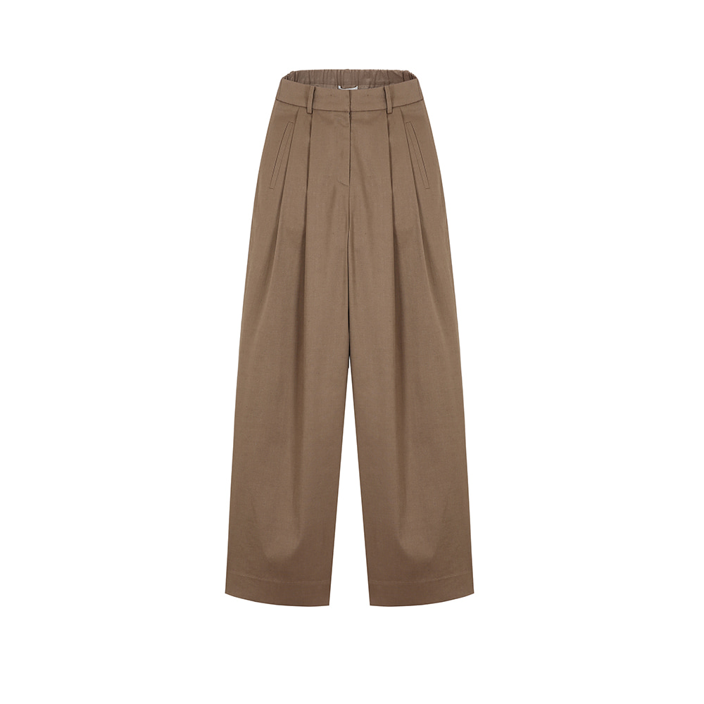 BASIC WIDE REG TROUSERS (BROWN)
