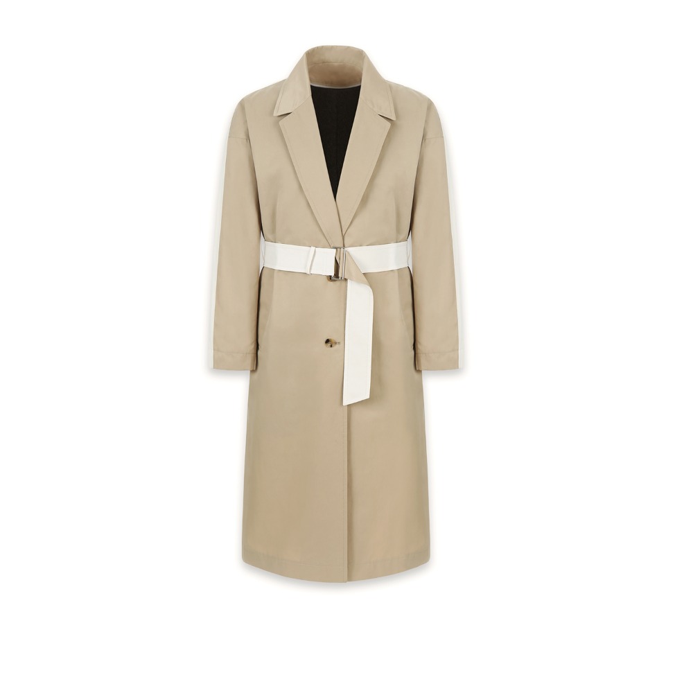 RIVERSIBLE TRENCH COAT (BEIGE/IVORY)