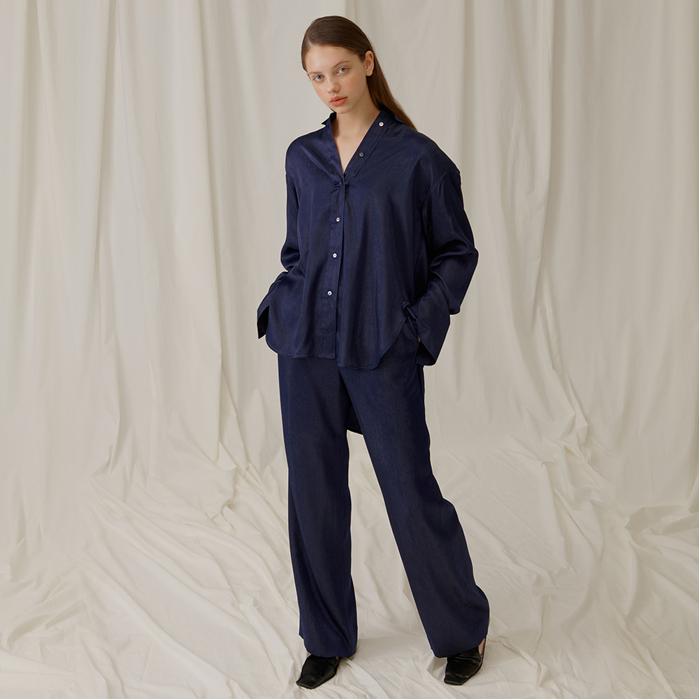 SILKY TROUSERS (NAVY)