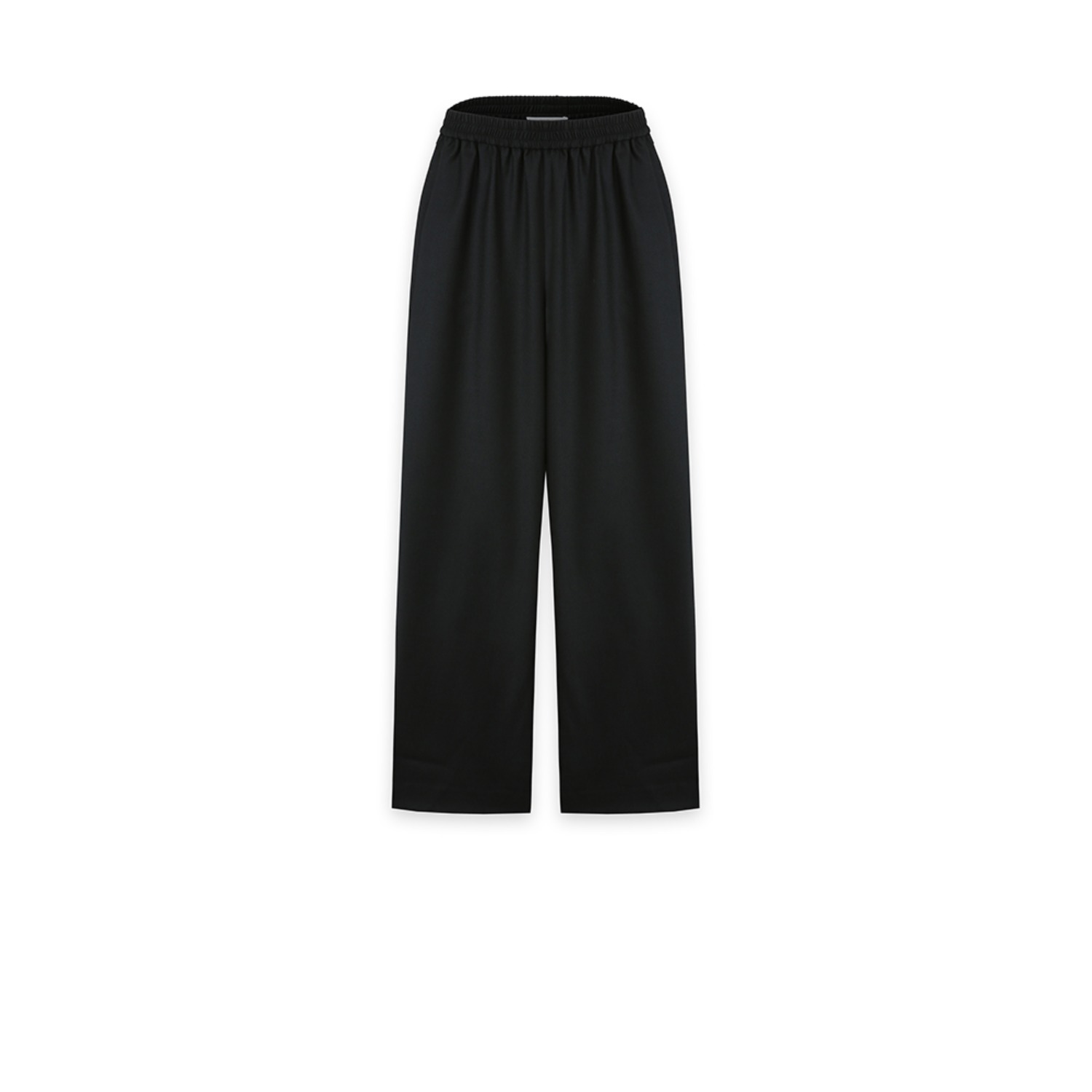 BANDING WIDE TROUSERS (BLACK)